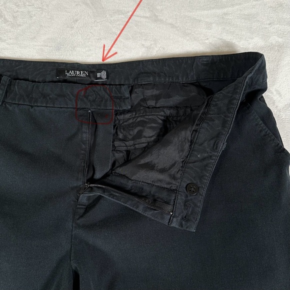 Lauren Ralph Lauren Shorts Women Size W22 Black Shlash Pockets 9" Bermuda RLL - Picture 2 of 12